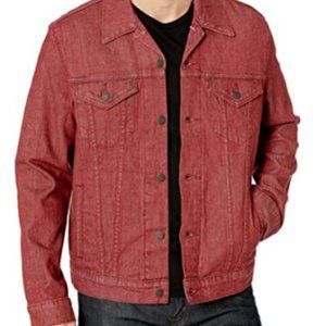 NEW! Levi's Men's Burgundy Red Denim Trucker Jacke